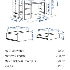 In great condition - Ikea Smastad Loft Bed with Desk