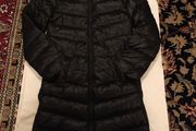 Down Coat with hood and detachable faux fur on it, size-XS