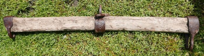 Antique Yoke Plow Farm Ox Horse Wagon Rustic Farmhouse Cabin Wall Hanging Vintage Wood Metal Primitive