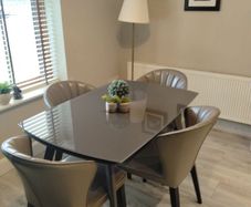 Dining table and four chairs