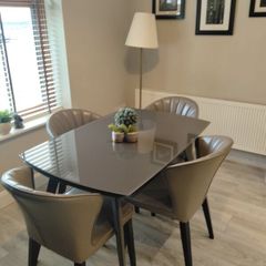 Dining table and four chairs