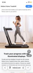 Mobvoi Home Folding Motorised Treadmill with Runn treadmill sensor and Zwift Run-pod included