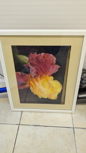 Two framed prints - Ashford Castle and floral study