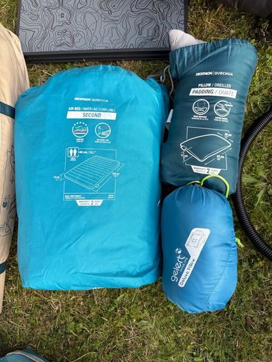 Camping bundle-tent mattress sleeping bag etc