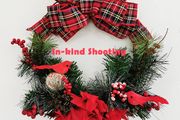 Big Bow with birds Door Decoration Christmas Wreath 11.8 Inch