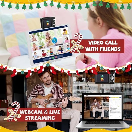 FREE EXPRESS SHIPPING Digital Camera, Hauyince FHD 1080P 44MP Compact Camera, Vlogging Camera with 16X Digital Zoom, Powerful Camera