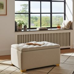 Elegance Boucle Ottoman with Storage 100x40