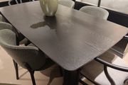 Black Oak Dining Table Ex Display