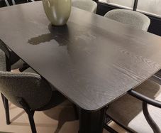 Black Oak Dining Table Ex Display