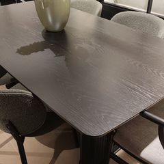 Black Oak Dining Table Ex Display