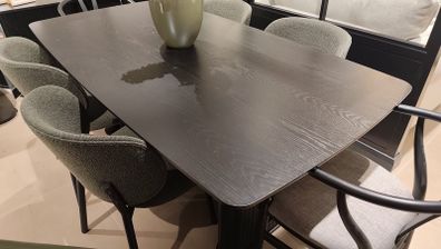 Black Oak Dining Table Ex Display