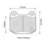 Ferodo Racing Brake Pads FCP1562H - Lancer, GT86, 350Z, Skyline, Impreza, Image 2