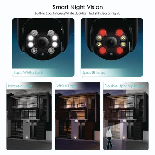 BESDER 5MP WIFI Outdoor Camera PTZ IP Speed Dome CCTV Security Calving System