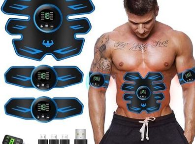 Eletric Muscle Stimulator Vibrater USB Rechargeable Abdominal Muscle Trainer Smart Fitness Abdominal Training Sports Lose Weight