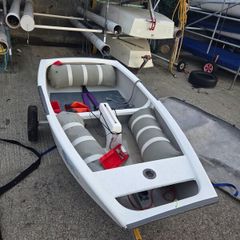 Optimist sailing dinghy