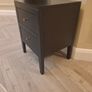 Bedside locker  - black with gold knobs Image 3