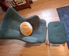 Green velvet Wingback chair