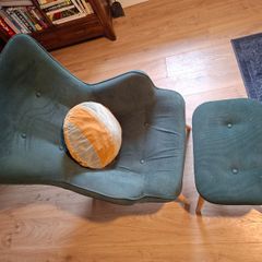 Green velvet Wingback chair