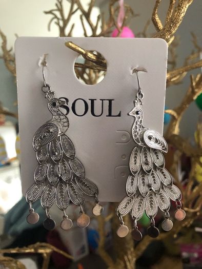 peacock earrings