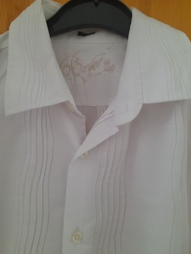mans river island white textured shirt