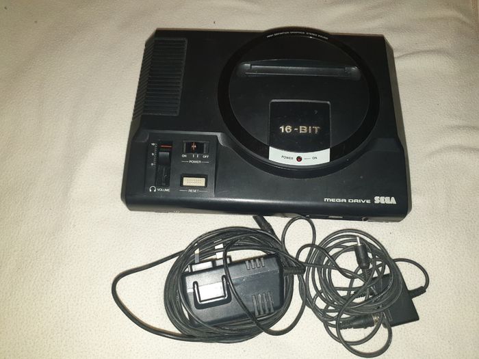 One Retro Black Original Sega Mega Drive Console For Sale Here