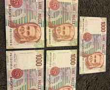Italian 1000 Lire  Maria Montessori Banknotes