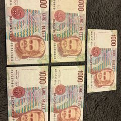Italian 1000 Lire  Maria Montessori Banknotes