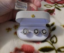 sterling silver matching ring and earrings