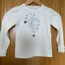 Brand New Girl's White "Snow Queen" Long Sleeve Top | 5 years Image 2