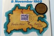 Rare East Germany 1989 DDR Countermarked 20 Mark coin stamp VEB Philatelie Wermsdorf