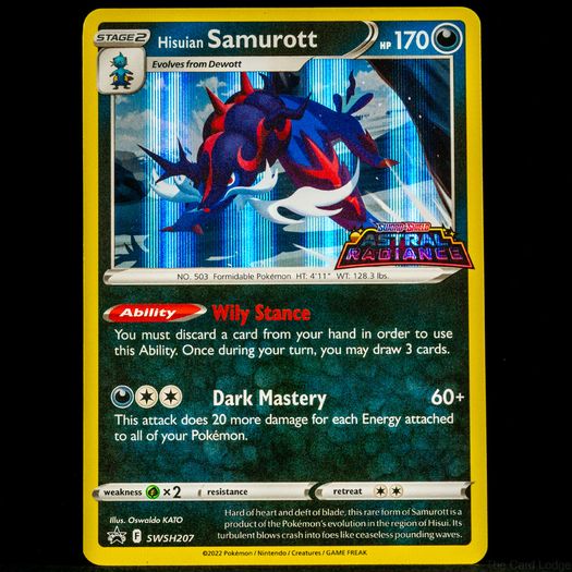 Hisuian Samurott SWSH207 Stamped Promo Holo Rare Astral Radiance Pokemon Card