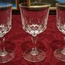 3 Piece Stemmed Crystal Goblets / Wine Glasses Image 2