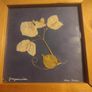 Set 2 Vintage Authentic Botanical Press Flowers Framed Wall Folk Art Image 4
