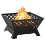 Fire Pit with Poker 64 cm XXL Steel Image 7