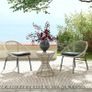 Coffee Table Side Table Boho Design, Glass Top, PE Rattan, 45 cm x 45 cm x 52 cm, Natural Image 3
