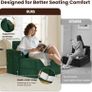 Sofa Bed Single Convertible Chair Bed with Pillow & Armrests, Foldable Futon Mattress with Back Support, Boneless Sofa Bed for Living Room and Bedroom, Dark Green Image 5