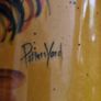 FARMYARD POTTERY , Dishwasher  Saft onlyHand-painted ceramic oil and vinegar cruet set ON HOLDING MATHING SMALL TRAY. Image 10