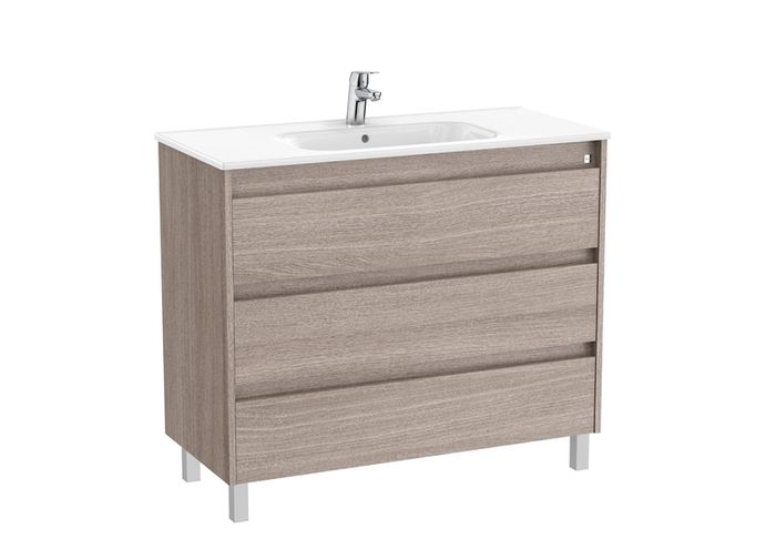 Roca Tenet floor standing 3 drawer unit and basin multiple colours see below 985x460x740