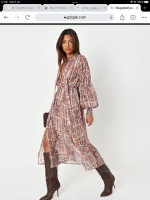 Misguided Paisley Dress Size 14