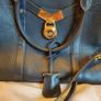 Michael Kors Nouveau Hamilton Medium Zip Satchel Crossbody Navy Faux leather Image 3