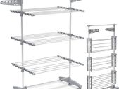 Large 3 Tier Clothes Airer, Laundry Drying Rack Foldable Stainless Steel Clothes Horse for Indoor Outdoor