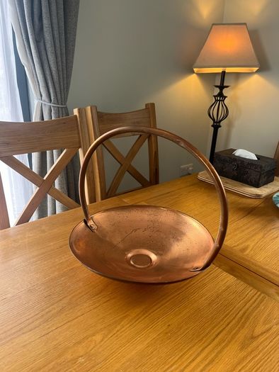 Vintage Copper Basket/Fruit Bowl