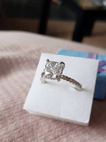 Sterling Silver 4ct Solitaire .