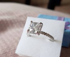 Sterling Silver 4ct Solitaire .