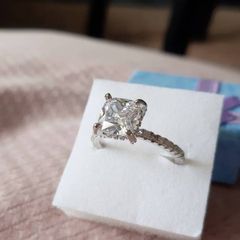 Sterling Silver 4ct Solitaire .