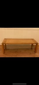 solid oak coffee table
