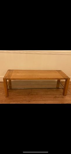 solid oak coffee table