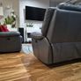 3 seater power recliner and power recliner grey real lethear Image 6