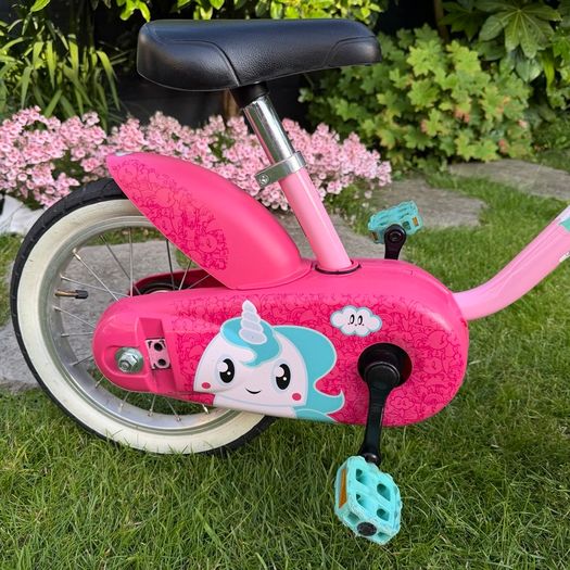 Kids 14" Bike Unicorn 3-5 year old - Stabilizers - Great condition