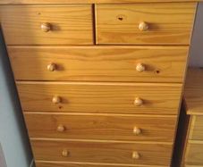 Chest of Drawers - Sol Pine Wood Dresser